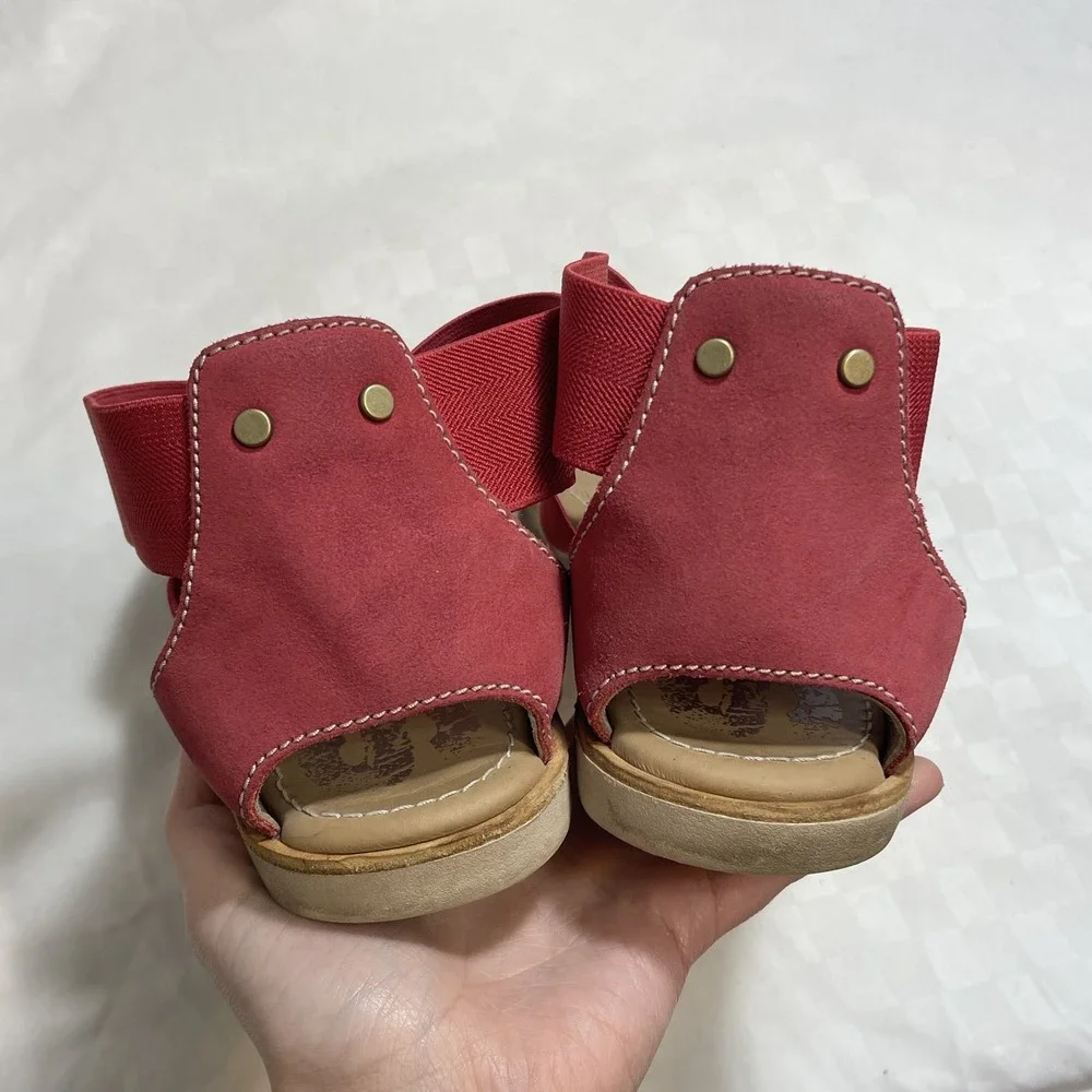 Sorel Ella II Sandals Red Full Grain Leather Womens‎ 9 UK 7 EU 40